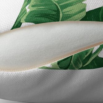 Alternate view of Tropical banana leaves II Throw Pillow