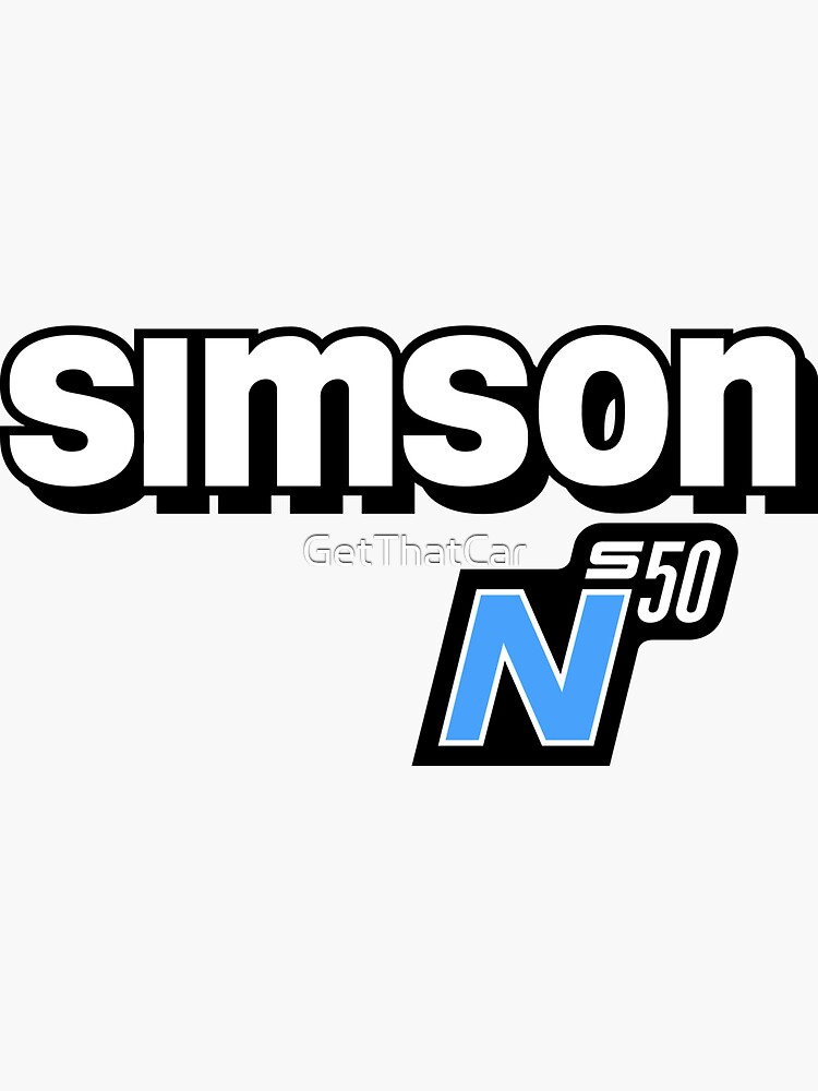 Simson S50 N Logo (v2) Sticker by VEB Ostladen