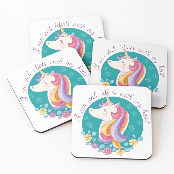 Item preview, Unicorns Can Stab Idiots With Their Head designed and sold by ClassicalHollow.