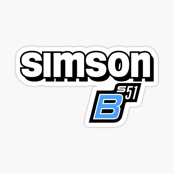 Simson S51 B Logo (v2) Sticker by VEB Ostladen