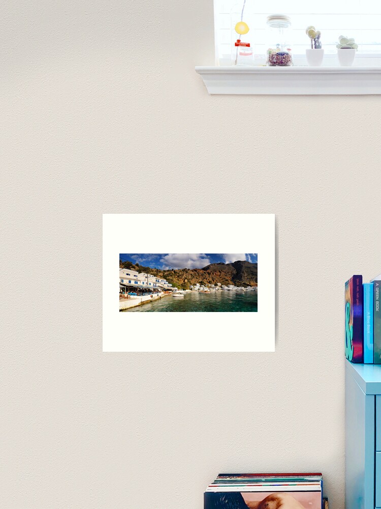 Thumbnail 2 of 3, Art Print, Loutró Harbour, Crete designed and sold by sjbowen.