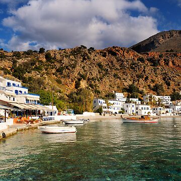 Artwork thumbnail, Loutró Harbour, Crete by Simon Bowen