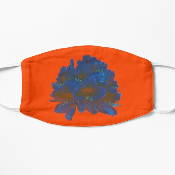 Rhododendron on a lush lava background Flat Mask