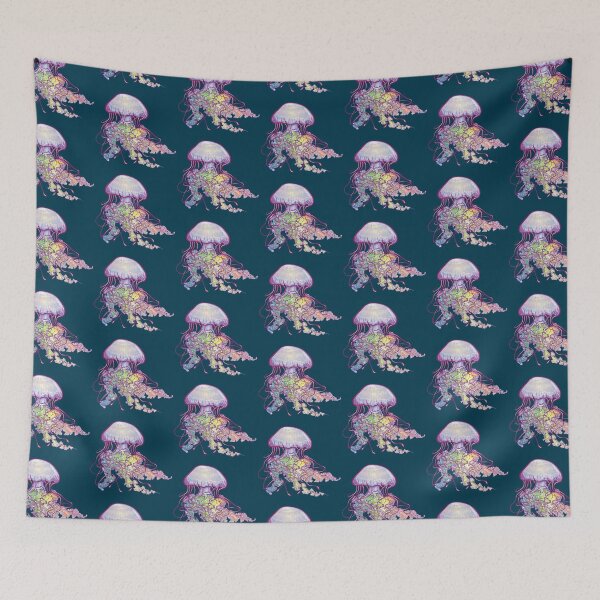 Item preview, Jellyfish with Colorful Rainbow Tentacles designed and sold by Zit-Zat-Zot.