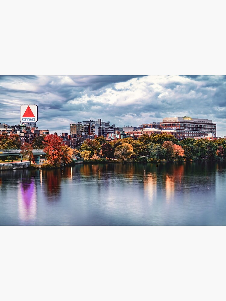 Citgo Sign and Boston's Charles River in The Fall Long Sleeve T