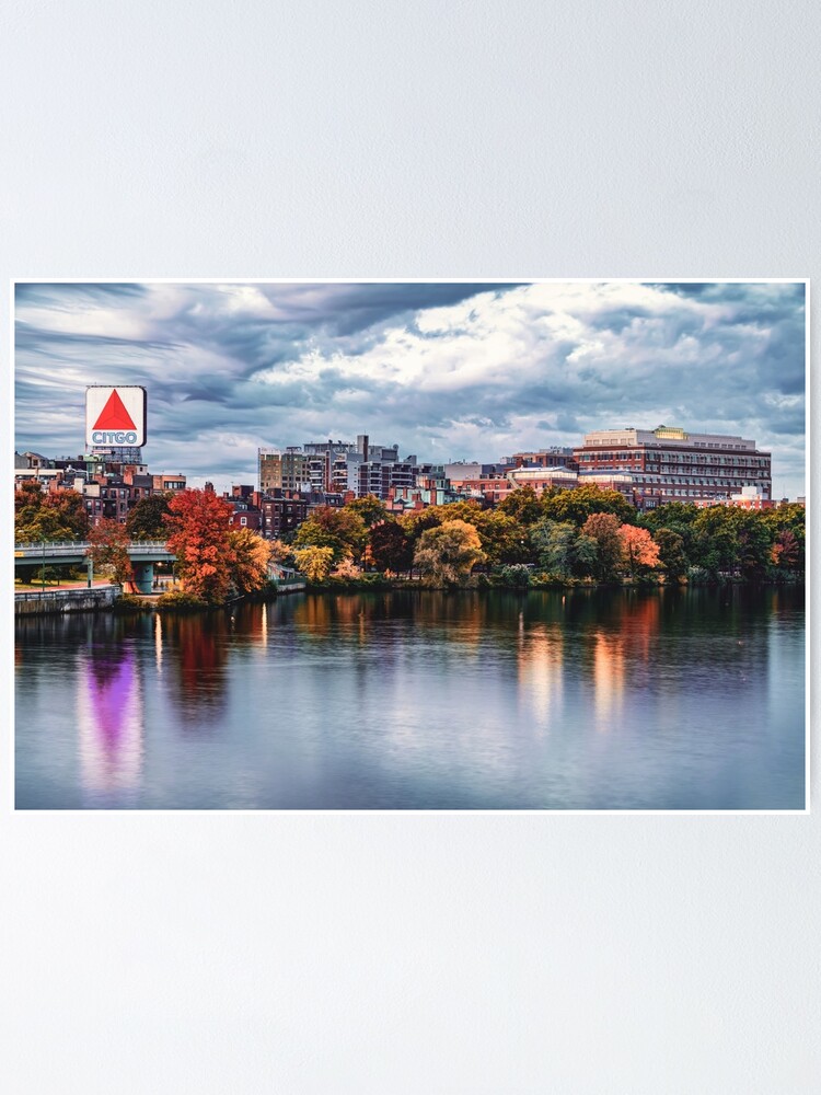 Boston Citgo Sign Along the Charles River T-Shirt by Gregory