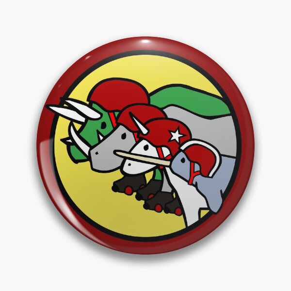 Item preview, Horned Warrior Friends ROLLER DERBY (Unicorn, Narwhal, Rhino, Triceratops) designed and sold by jezkemp.