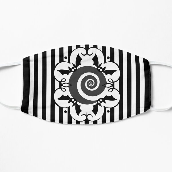 Black & White Bat Stripes Mask