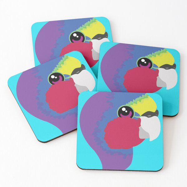 Item preview, Cute Rainbow Parrot (Head Print) designed and sold by Thoughtscrawl.