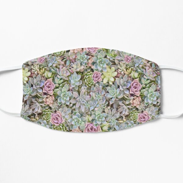 Succulent Pastels Flat Mask