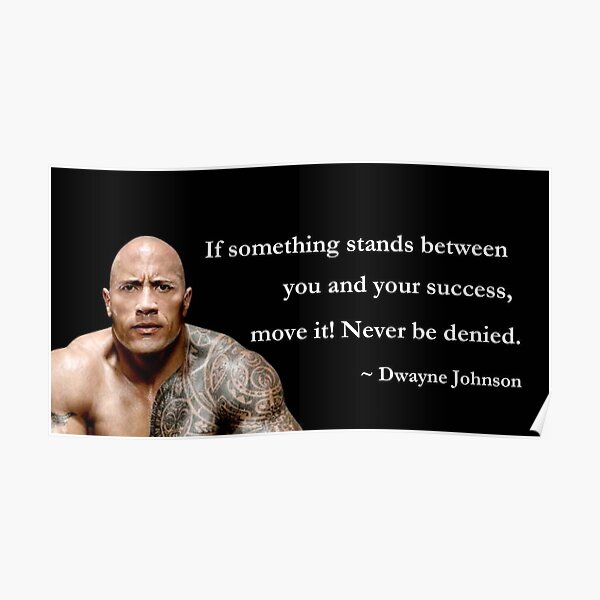 Dwayne Johnson zitiert Poster