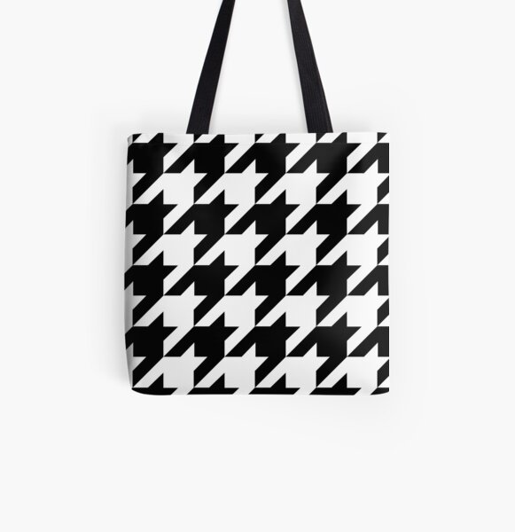 Houndstooth All Over Print Tote Bag