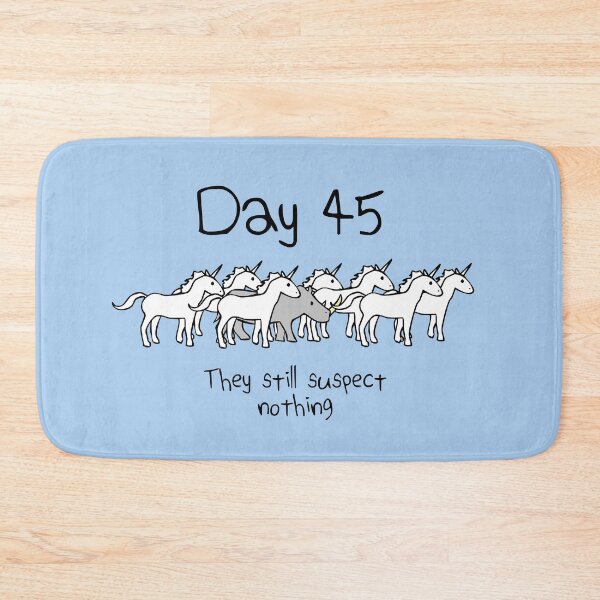 Item preview, Day 45. They still suspect nothing. (Rhino + Unicorns) designed and sold by jezkemp.