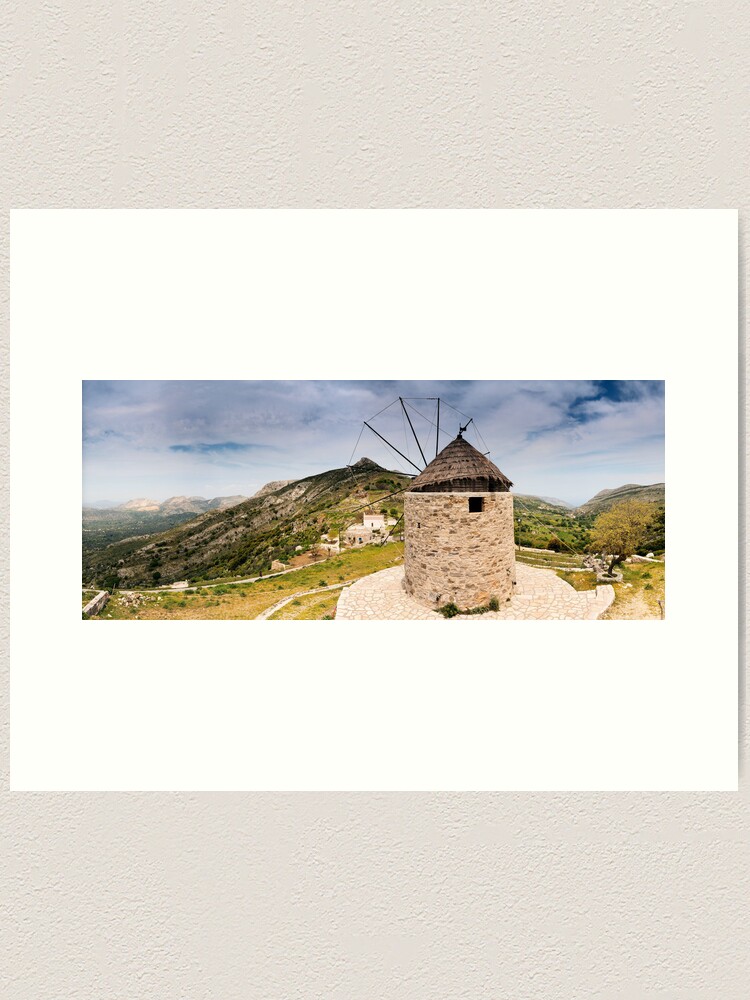 Thumbnail 1 of 3, Art Print, Windmill Viewpoint, Náxos designed and sold by sjbowen.