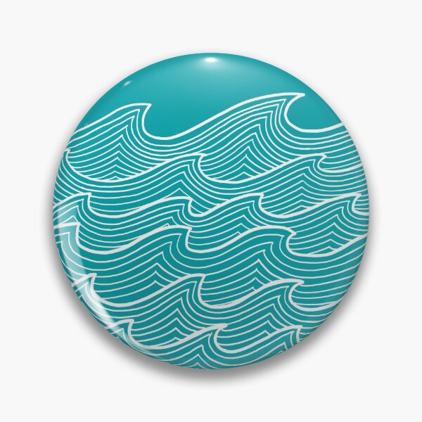 Item preview, Waves pattern- Aqua designed and sold by DesignTreasure.