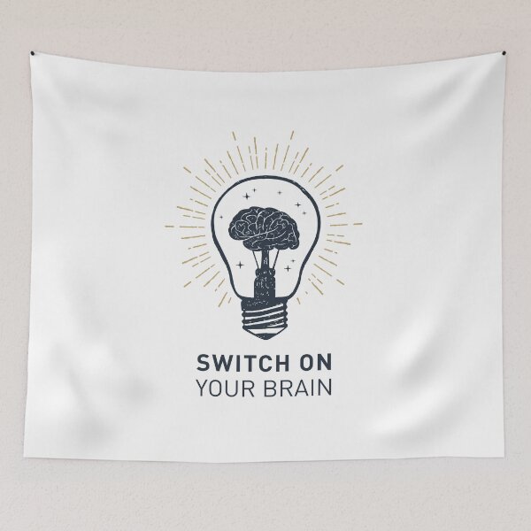 Item preview, Switch On Your Brain. Motivational Quote designed and sold by Sloth Astronaut.