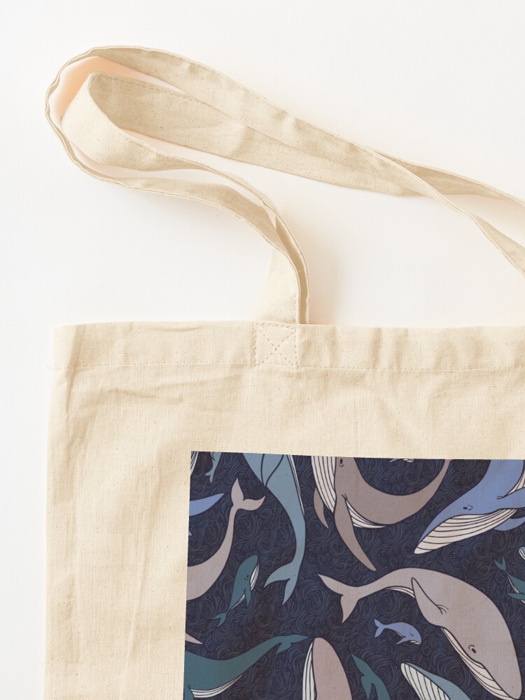 Alternate view of School of whales Tote Bag