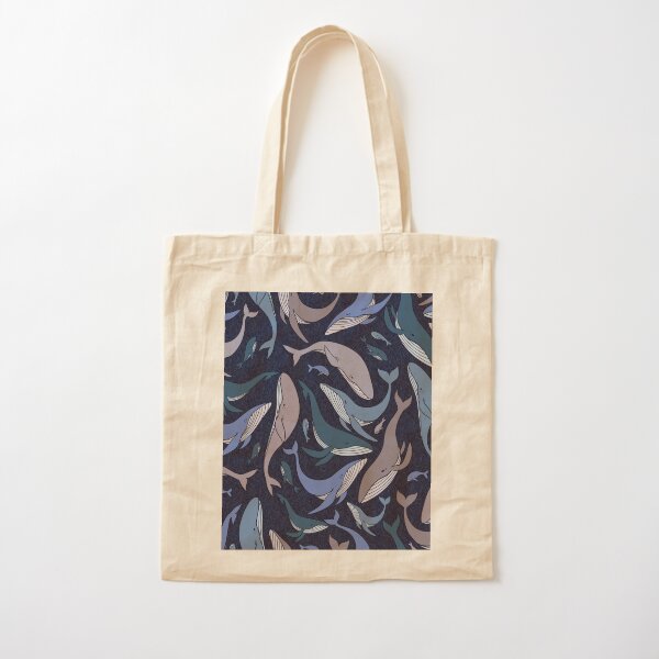 School of whales Cotton Tote Bag