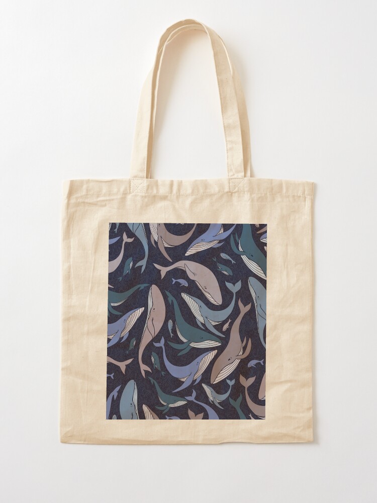 Alternate view of School of whales Tote Bag