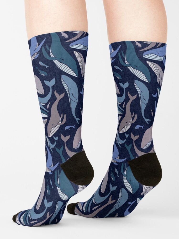 Alternate view of School of whales Socks