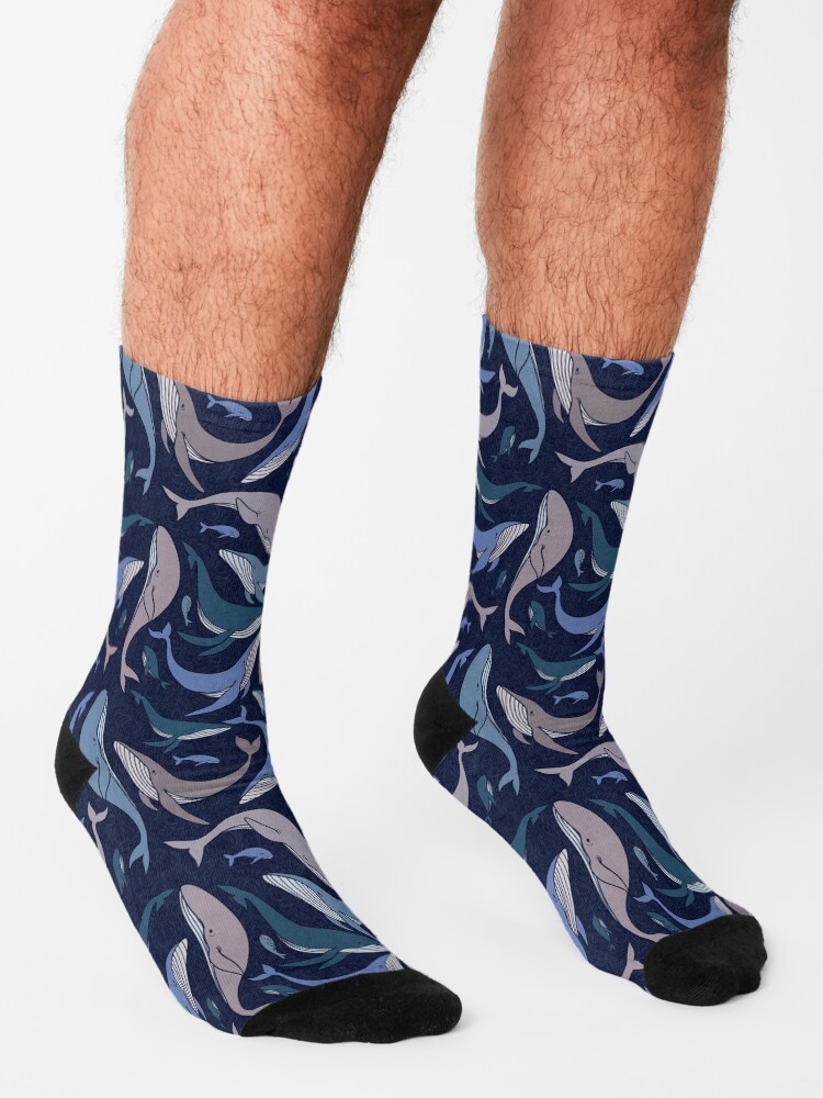 Alternate view of School of whales Socks