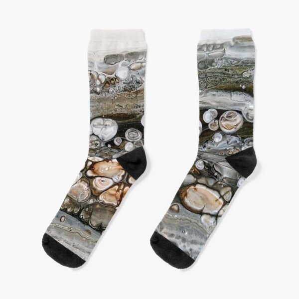 Original Fluid Artwork - Abstract painting Socks