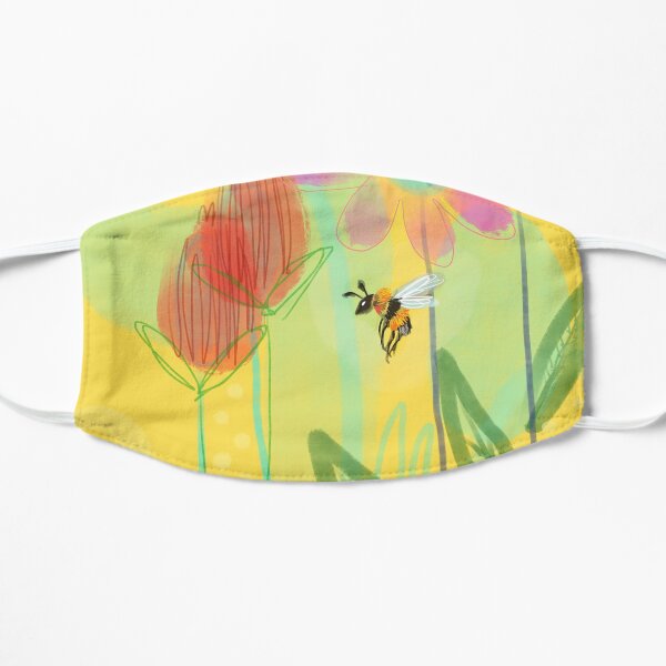 Bumble Bee On A Sunny Day Flat Mask