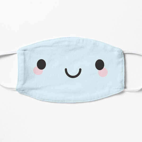 Kawaii Happy Face Flat Mask
