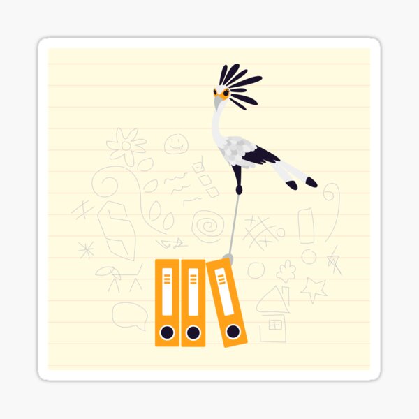 Secretary Bird - v2 Sticker