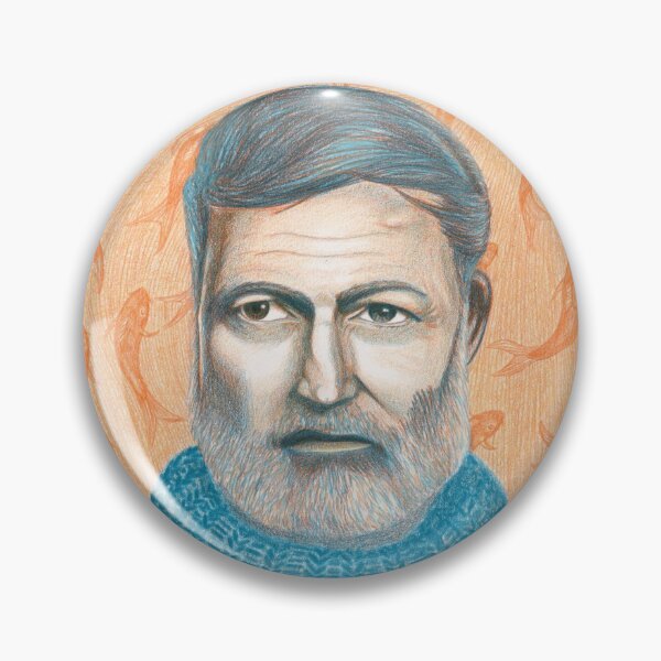 Item preview, portrait of writer Ernest Hemingway designed and sold by EllenLambrichts.