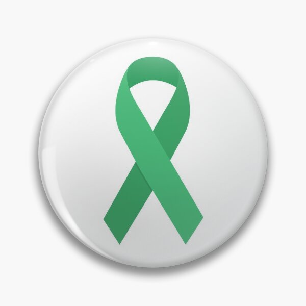 Mental Health Awareness Month Green Ribbon Pin for Sale by meicha