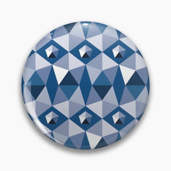 Item preview, Pattern of abstract blue pentagons designed and sold by colorofmagic.