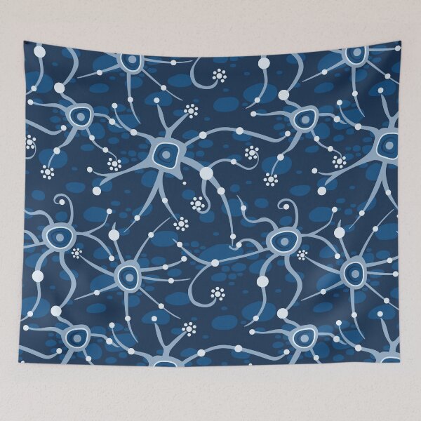 Item preview, Neural network blue - seamless pattern designed and sold by colorofmagic.