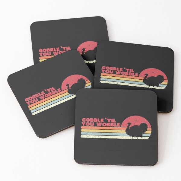 Item preview, Gobble 'til You Wobble Product. Retro Thanksgiving, Turkey Print designed and sold by PackAPunch.