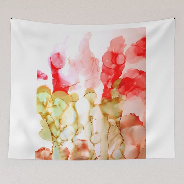 Item preview, Fluid ink Abstract art Flowering Cactus, Alcohol ink designed and sold by lornshep.