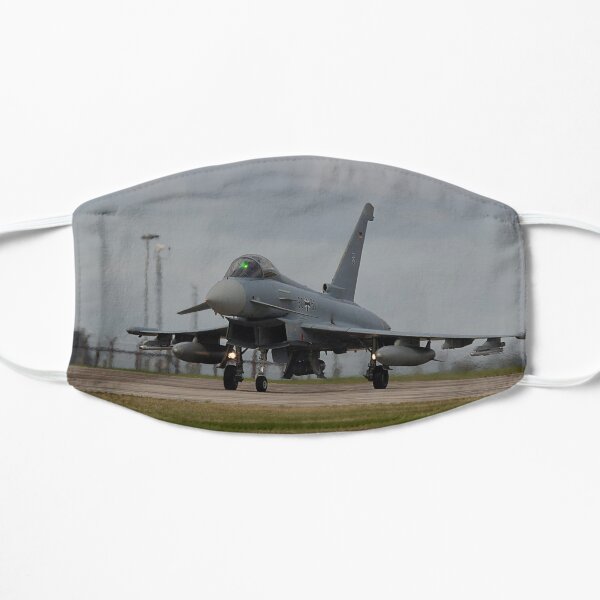 Eurofighter Typhoon aircraft taxiing towards Runway Flat Mask