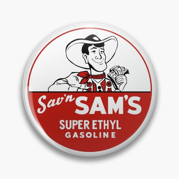 Item preview, Sav'n Sam's Super Ethyl Gasoline vintage sign designed and sold by htrdesigns.