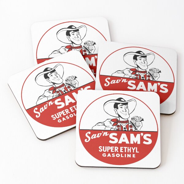 Item preview, Sav'n Sam's Super Ethyl Gasoline vintage sign designed and sold by htrdesigns.