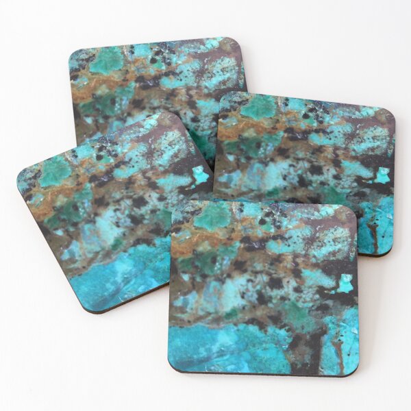 Item preview, Turquoise gemstone close up nature photography designed and sold by RAbeille.