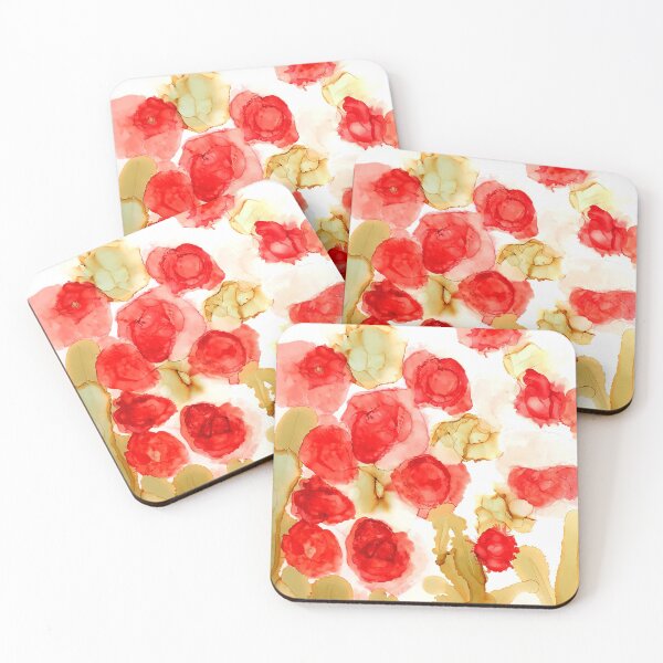 Item preview, Fluid ink Abstract art Rosy Pozy, Alcohol ink designed and sold by lornshep.
