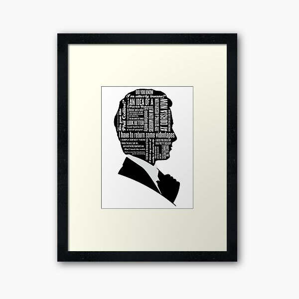 Patrick Bateman Quotes Framed Art Print