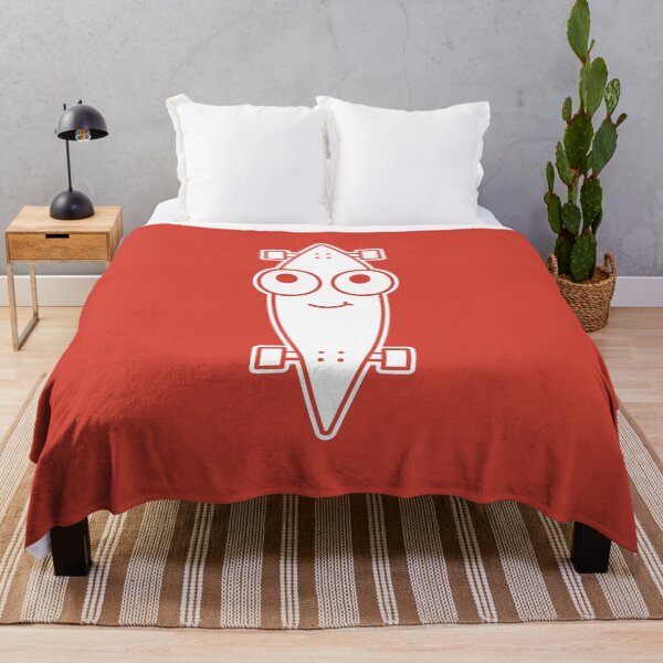 Item preview, Pintail Longboard Skateboard Face on Red Character Icon Cartoon designed and sold by npdstudio.