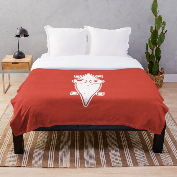 Item preview, Pintail Longboard Skateboard Face on Red Character Icon Cartoon designed and sold by npdstudio.