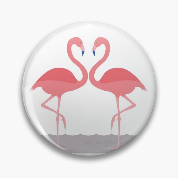 Item preview, TWO PINK FLAMINGO WADING designed and sold by Jean Gregory Evans.