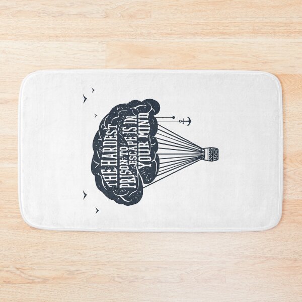 Item preview, The Hardest Prison To Escape Is In Your Mind. Creative Brain. Inspirational Quote designed and sold by Sloth Astronaut.