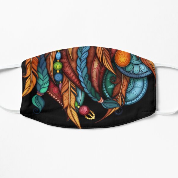 Tribal Rooster Design Flat Mask