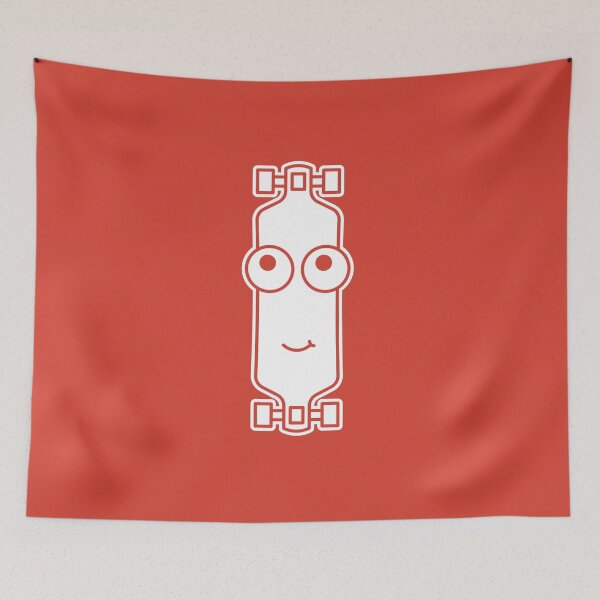 Item preview, Longboard Skateboard Face on Red Character Icon Cartoon designed and sold by npdstudio.