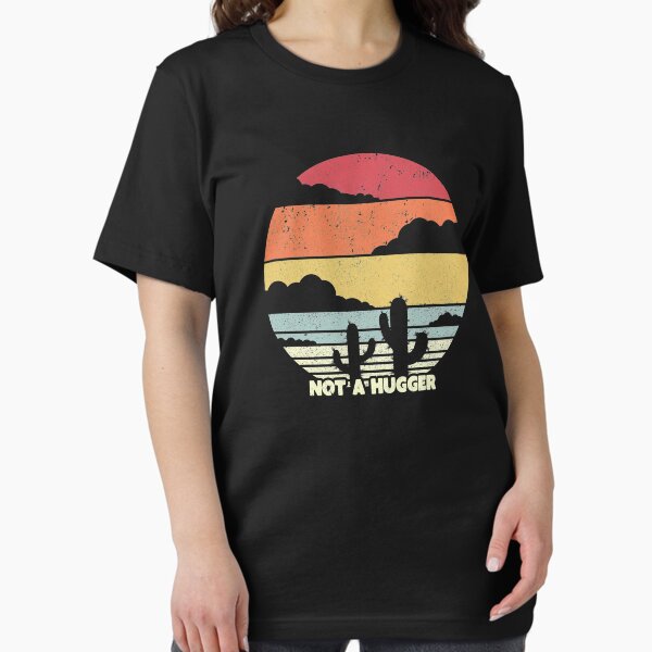Item preview, Not A Hugger Product. Retro Style Funny Cactus Print designed and sold by PackAPunch.