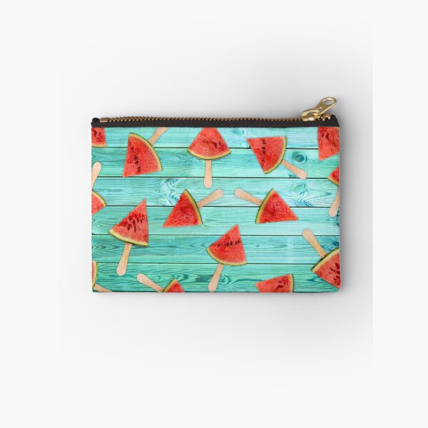 Item preview, Watermelon popsicles on blue designed and sold by Delphimages Art.
