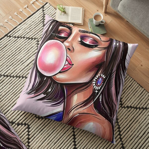 BEAUTY BLOWING BUBBLE Floor Pillow